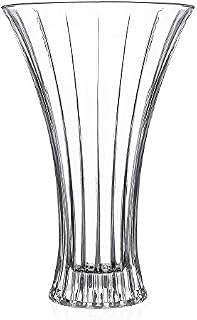 RCR 25749020006 Timeless Crystal Glass Flower Vase, 12 inch, Tall Tapered Centrepiece, Decorative Vase for Flowers, Pampas, Roses, Ideal for Home, Living Room, Kitchen, Office, Clear