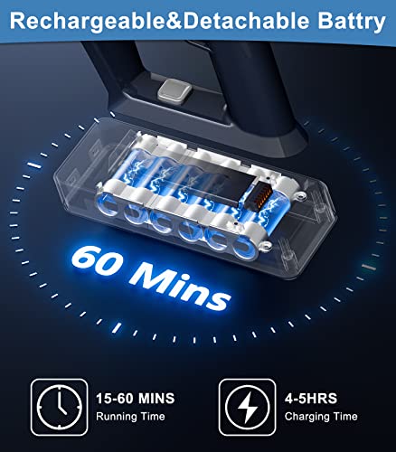 Orfeld Cordless Vacuum Cleaner, 33Kpa Stick Vacuum, Smart Led Touch Screen Cordless Vacuum, Max 60Mins Runtime, 6 In 1 Lightweight Handheld Quiet Vacuum Cordless For Pet Hair, Carpet & Hardwood Floor #TOP4