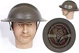 Universalgröße Unbekannt Original Britischer Tellerhelm WKII Stahlhelm Oliv gebraucht