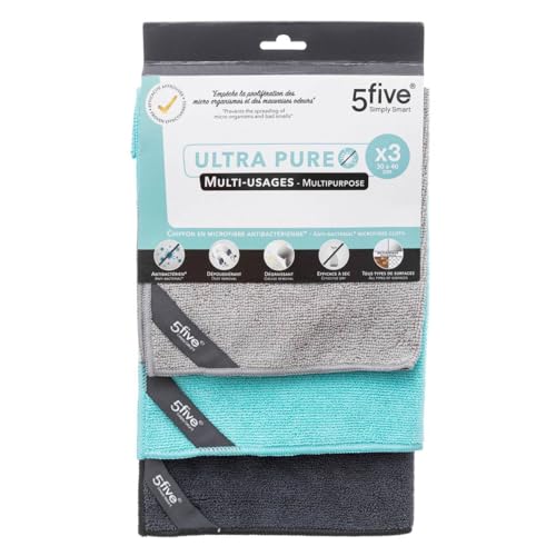 5five - 3 Chiffons Microfibre antibactérien 30x40cm