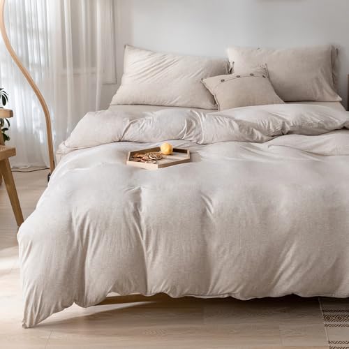 DONEUS Jersey Knit Duvet Cover Set 100% T-Shirt...
