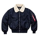 ALPHA INDUSTRIES Herren 100107-7-l Jacke, Blau (Rep.Blue 7), Large