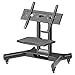ONKRON Mobile TV Stand on Wheels for 32-70 Inch TVs, max Load 99 lbs, Low Height TV Portable Stand with Shelf, VESA 100x100-600x400, Height Adjustable TV Cart Rolling TV Stand with Tilt Black
