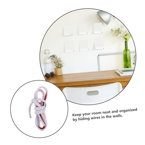 1 rollo cubrecables adhesivo para pared, resistente al fuego, para manejo y protección de cables en hogares y oficinas miniatura 7