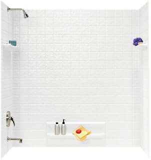 Swanstone TI50000.010 Veritek Glue-Up 5-Panel Bathtub Wall Kit, 32-in L X 60-in H