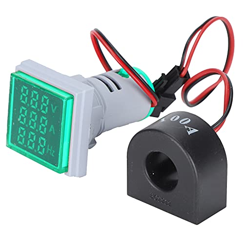 Garosa AD16-22VAH Indicateur de Signal de Courant Lampe Carrée Universelle à 3 écrans 60~500 V AC, avec Coque Ignifuge et Haute luminosité pour Identifier L'état de Fonctionnement (GREEN)