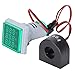 Current Indicator, Current Meter Indicator Lamp 60~500V AC AD16â€‘22VAH Square for Outdoor Indoor(Green)