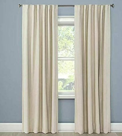 threshold Curtain Panels Brown Linen 108