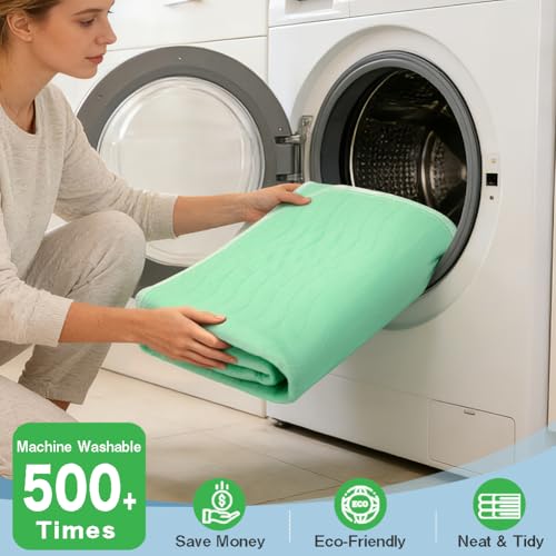 Image of Washable Underpads 36 inchx36 inch(2 Pack)- Dual-Sided & Ultra-Thick, Heavy Duty Waterproof Nursing Pads Incontinence Bed Pads, Reusable Washable Pee Pads for Dogs, Diaper Changing & Adults Pads