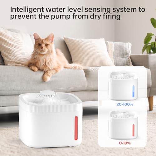 Lyght Automatic Cat Water Fountain, Pet Water Fountain With 101Oz/3L Large Capacity, Bpa-Free Plastic, Led Indicator, Dog Water Bowl Dispenser thumb #4