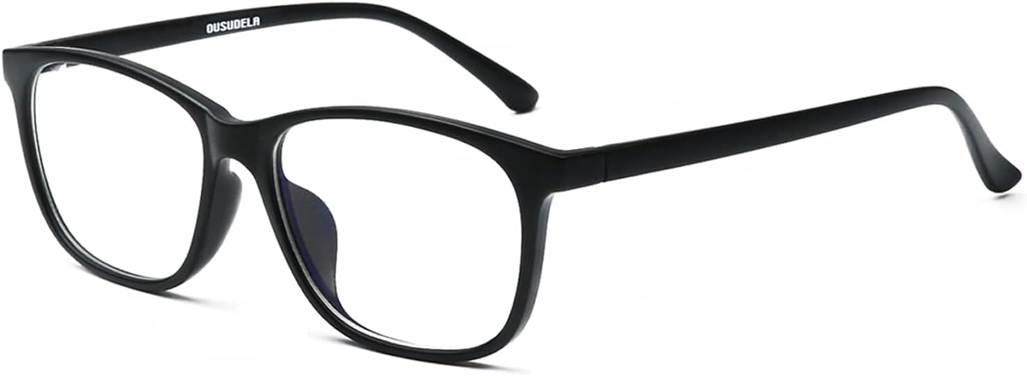 ousudela Blue Light Blocking Glasses - Blue Light Glasses for Men/Women/Teens, Blue Light Blocker Glasses Anti Eyestrain&UV/Reading/Gaming Glasses/Computer Glasses, Non Prescription Glasses