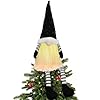 Black Christmas Tree Topper with LightsGnome Tree Topper Lighted Unique Tree Toppers Christmas Decorations Battery Operated Tree Topper with Timer 248 Inch