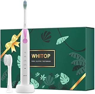 WHITOP CD-07 Rechargeable Sonic Electric Toothbrush for Adults Wireless Charge for 240 Days, 4 Modes with Pressure Sensor and 2 Minutes Smart Timer Electronic Toothbrushes