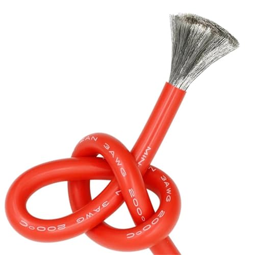 Cable de 12 AWG de silicona para cableado interno de baterías y motores