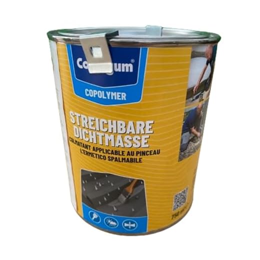 Dichtmasse streichbare Dichtmasse Coltogum witterungsbeständige Dichtmasse grau 750 ml