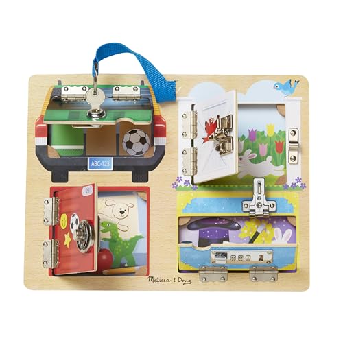 Melissa & Doug Locks and Latches Board Wooden Educational Toy