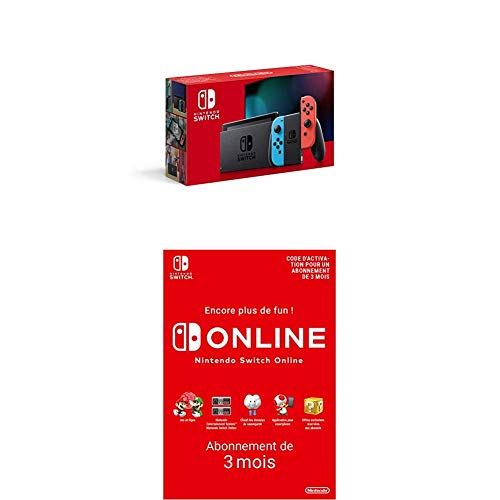 Pack Switch Néon + Nintendo Switch Online 3 mois