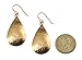 Small Hammered Bronze Teardrop Earrings