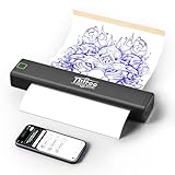 LFPERT P84 Thermocopieur Tatouage Bluetooth, Imprimante Stencil Tatouage, Transfert Machine Copieur Compatible avec Ipad & Phone & PC, avec 5 Feuilles Papier Transfert Imprimante