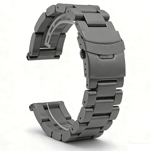 Bracelet de montre en acier inoxydable brossé avec insert Juntan - 5