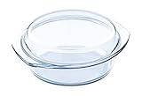 Glas Auflaufform mit Deckel 0,9L für Backofen und Mikrowelle