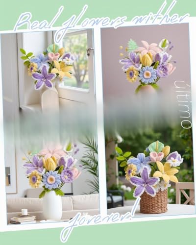 Miniatura 5 de Yyueng Tak 350 Piezas Limpiapipas Manualidades Macarons,Set De Limpiapipas Flores, Con Instrucciones Y Varios Accesorios, Para Regalos Artesanales Y Decoración Del Hogar,Pipe Cleaner Flower Kit