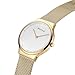 Imagen de BERING 12131-339 Reloj de cuarzo para mujer con caja de acero inoxidable de 31 mm con acabado dorado y esfera blanca