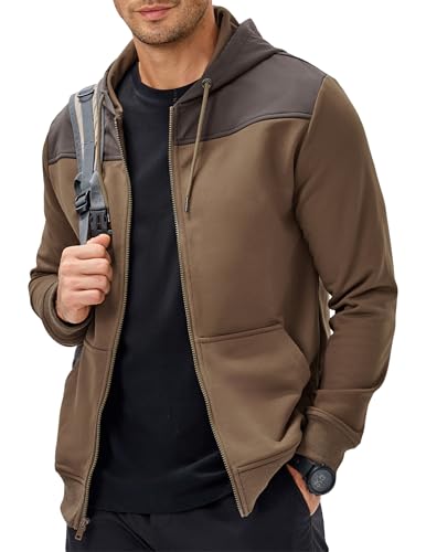 JMIERR Men's Casual Full Zip Up Hoodie.
