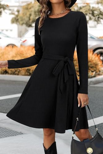 Image of Newshows Women's Sweater Pockets Fall Winter Teacher Work Casual Dress