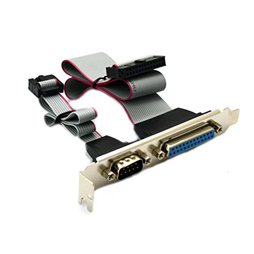 VONOTO Motherboard Parallel LPT 25p Printer DB9 9pin RS232 com Port Cable Slot Bracket