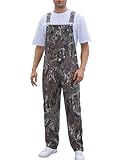 Yuanbang Camo Overalls for Men Work Utility Coveralls Bibs Romper Jumpsuit with Zipper Fly(Camo,XL)