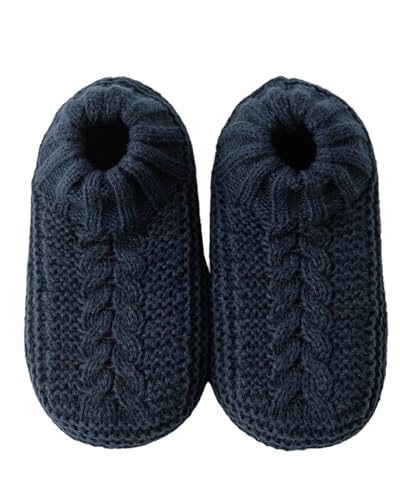 Vihir Men's Slipper Socks-Winter Knitted Non-Skid Home Warm Floor Socks Indoor House Shoes