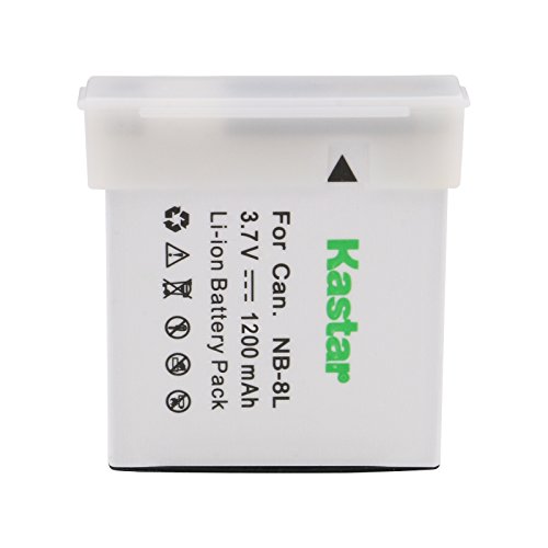 Kastar Battery (2-Pack) and AC Charger for Canon NB-8L NB8L CB-2LA CB-2LAE and Canon PowerShot A2200, PowerShot A3000 is, PowerShot A3100 is, PowerShot A3200 is, PowerShot A3300 is Digital Cameras by Kastar - Used condition - Image 2