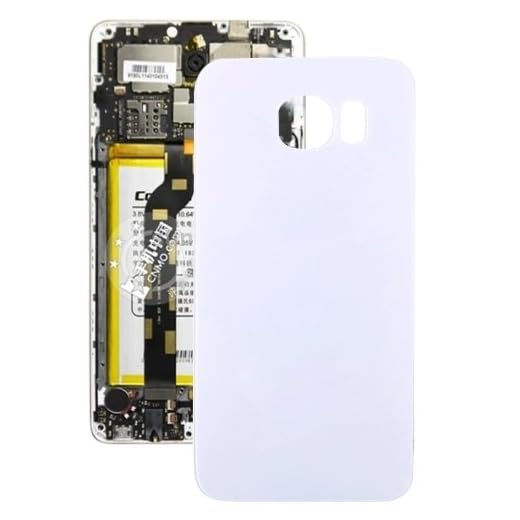 Fixa telefondelar renovera Ipartsbuy Byte Batteri Back Cover för Samsung Galaxy S6 Tillbehör (Color : White)