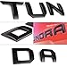 Aukee Tailgate Letters for Toyota Tundra 2014 2015 2016 2017 2018 2019 2020 Emblem Inserts 3D Raised Metal (Matte Black)