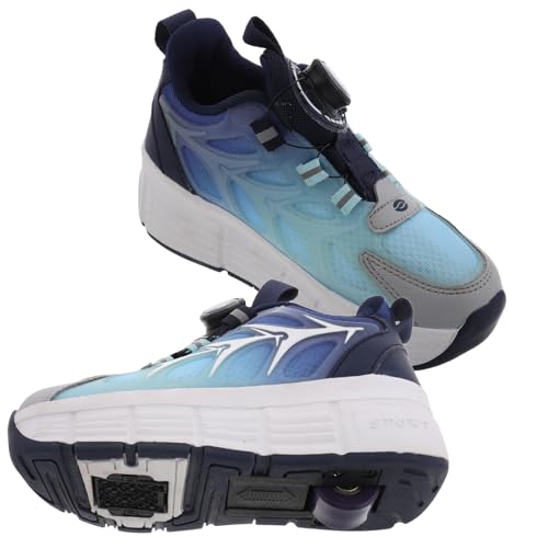 NAMOARLY 1 Par Zapatos de polea para Decoracion Artificial Rolleros con Cuatro Ruedas Zapatillas para Zapatillas para Chicos Zapatos de Ruedas para niñas Patines para PU