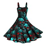 【Design Captivant】Manches longues et coupe cintrée qui soulignent les courbes féminines. Motifs imprimés reprenant les éléments caractéristiques des festivités d'Halloween. Ceinture élastique assurant confort et ajustement parfait.