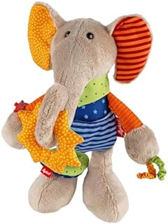 SIGIKID 40863 Aktywny słoń Baby Activity PlayQ Zabawka dla dzieci dla dziewczynek i chłopców, zalecana od 3 miesięcy, wielokolorowa