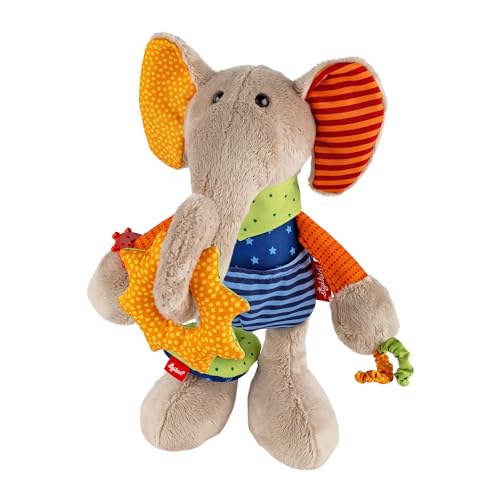 SIGIKID 40863 Aktiv-Elefant Baby Activity PlayQ Mädchen und Jungen Babyspielzeug empfohlen ab 3 Monaten mehrfarbig