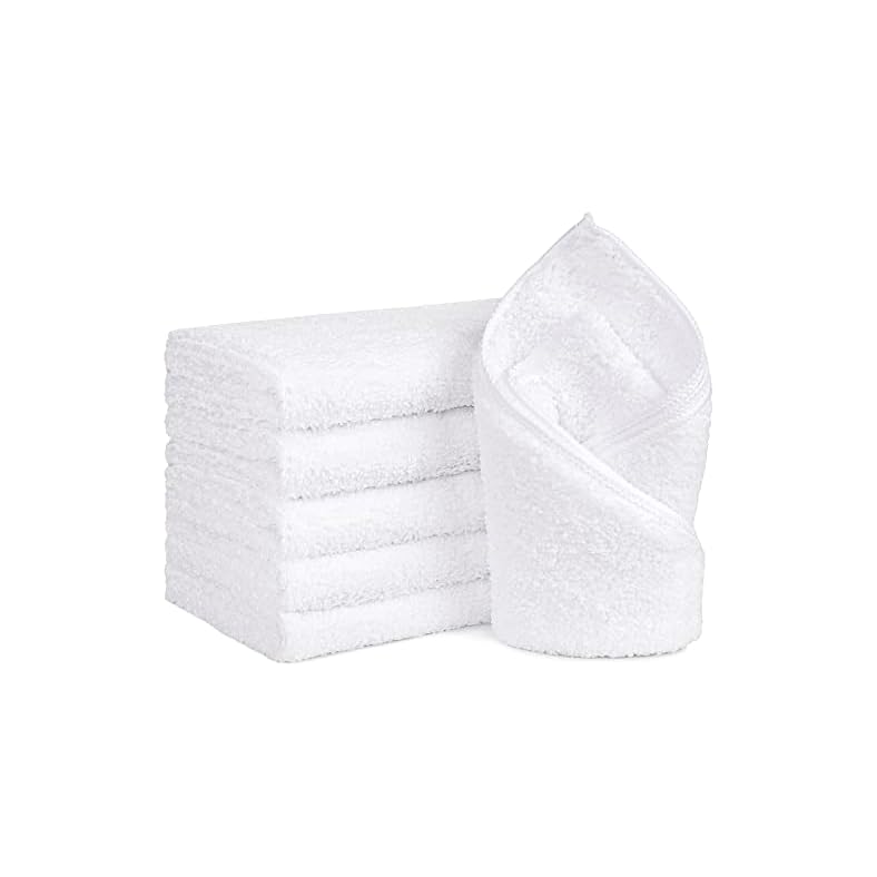 Orighty 6-Pack White Hand Towels – Quick Drying & Absorbent Microfiber Gym Towels 16×28 inches – Lightweight & Thin White Yoga Towel – Multi-Purpose Camping Towel for SPA, Hotel & Bathroom