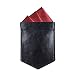 ONLVAN Pocket Square Holder Leather Slim Pocket Square Holder for Men's Suit Handkerchief Keeper (Black)