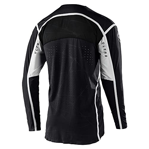 Troy Lee Designs Se Ultra Lines Motocross Jersey, Dirt Bike Riding Atv Racing Off Road Mens Jersey, Adult (Black/White, Sm) #TOP1