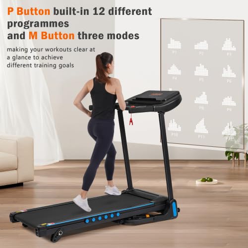 Image of 3.0 HP Incline Treadmill for Home Use - 350 lbs Capacity, Bluetooth, Hydraulic Folding, 10MPH, 4-Level Incline, Quiet Performance, Compact Storage