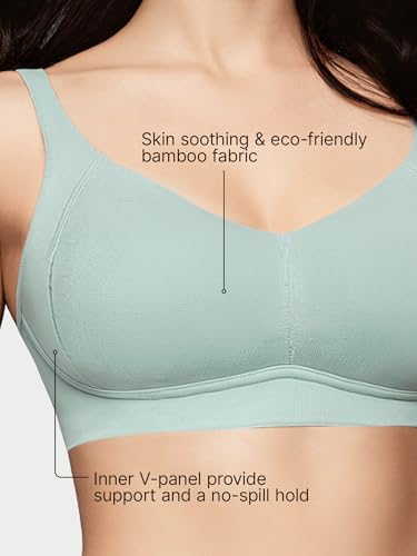 Image of Enamor Bamboo Cotton A077, Side Support, Everyday Women's T-Shirt Bra - 3X Softer, 4X More Absorbent, Antimicrobial, Padded, Wirefree, Full Coverage