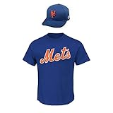 Majestic New York Mets Adult Cap/Adult 2XL Royal Jersey Combo