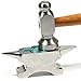 The Beadsmith Dual-Ended Horn Anvil – Mini Size 2.5 x 1 x 1.5 inches – 118mm Tip to Tip – 13.11oz/0.82lbs – Made of Solid Stainless Steel – Flat Horn and Rounded Horn – Use for Hardening Wire Designs