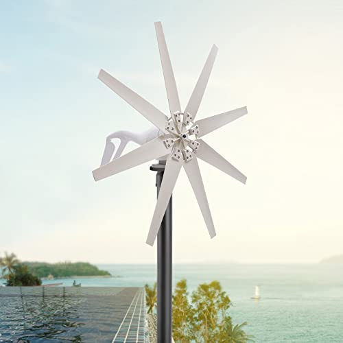 WATEBATH Wind Turbine Generator Kit 600W 12V w/8 Blade, Wind