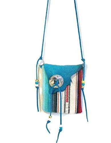Native American Style Medicine Bag Necklace Blue2