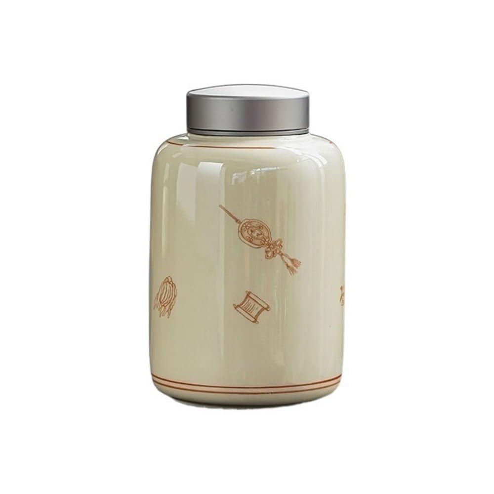 CHENGAIJIAN Tea Canister Deluxe Ceramic Storage Jar Kitchen Multifunctional Sealed Loose Leaf Canisters