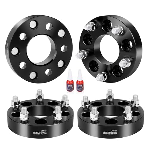 EZISOE 5x4.5 to 5x5 Wheel Adapters Convert for JK Wheels on TJ YJ KK XJ ZJ Vehicle, 1.25 in 5x114.3mm to 5x127mm Wheel Adapter 71.5mm Hub Core with 1/2 Thread Pitch by EZISOE - Used condition - US$71.16